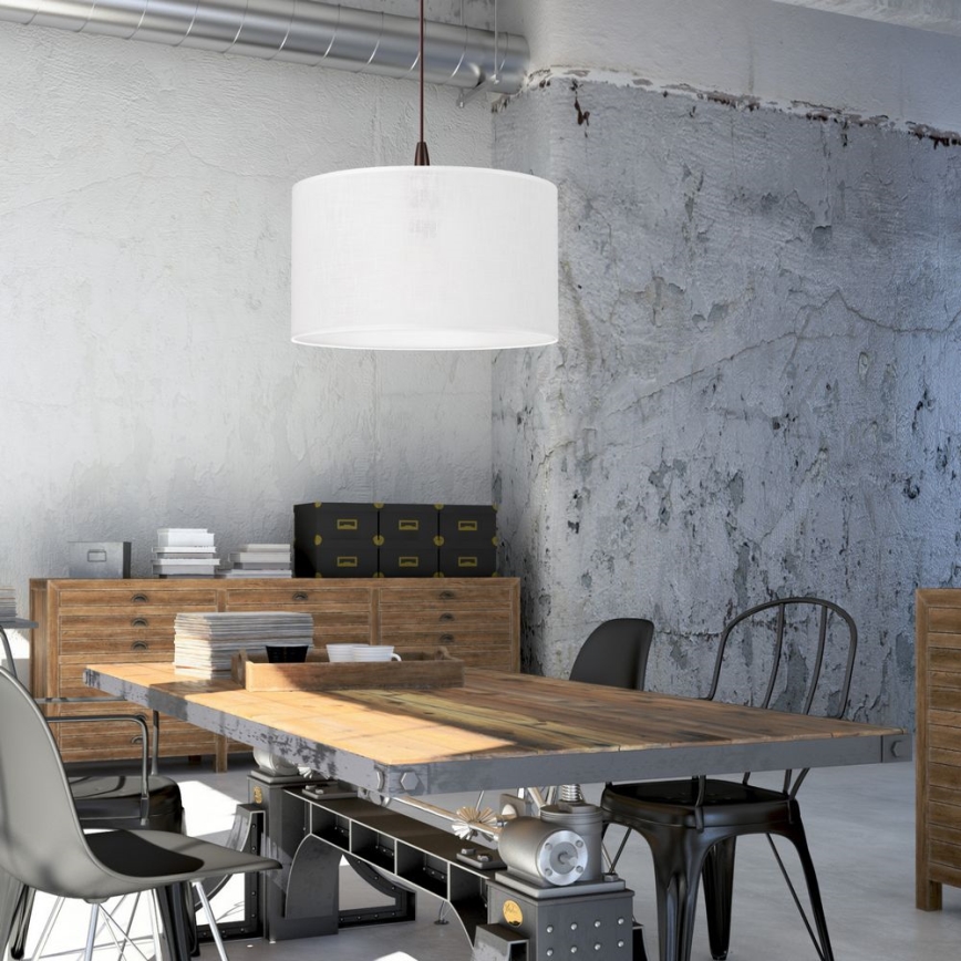 LED Lustra ar auklu NOEL 1xE27/60W/230V balta