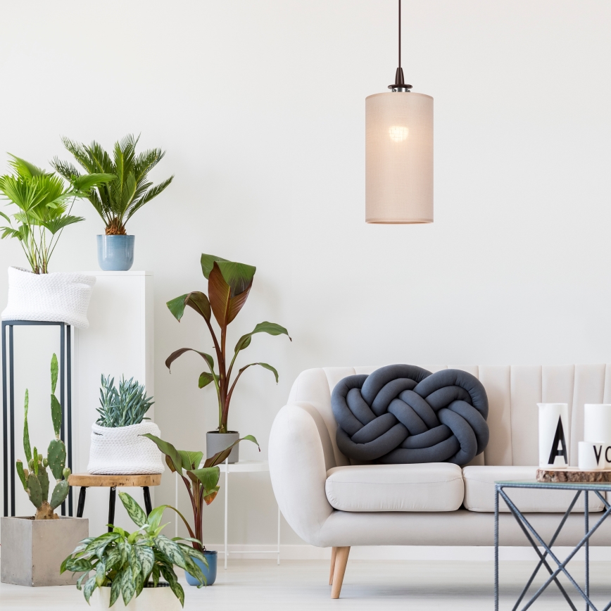 LED Lustra ar auklu NOEL MINI 1xE27/60W/230V bēša