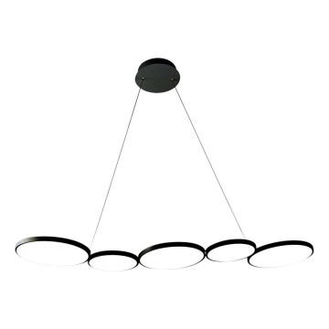 LED Lustra ar auklu OLYMPIA 5xLED/10W/230V melna