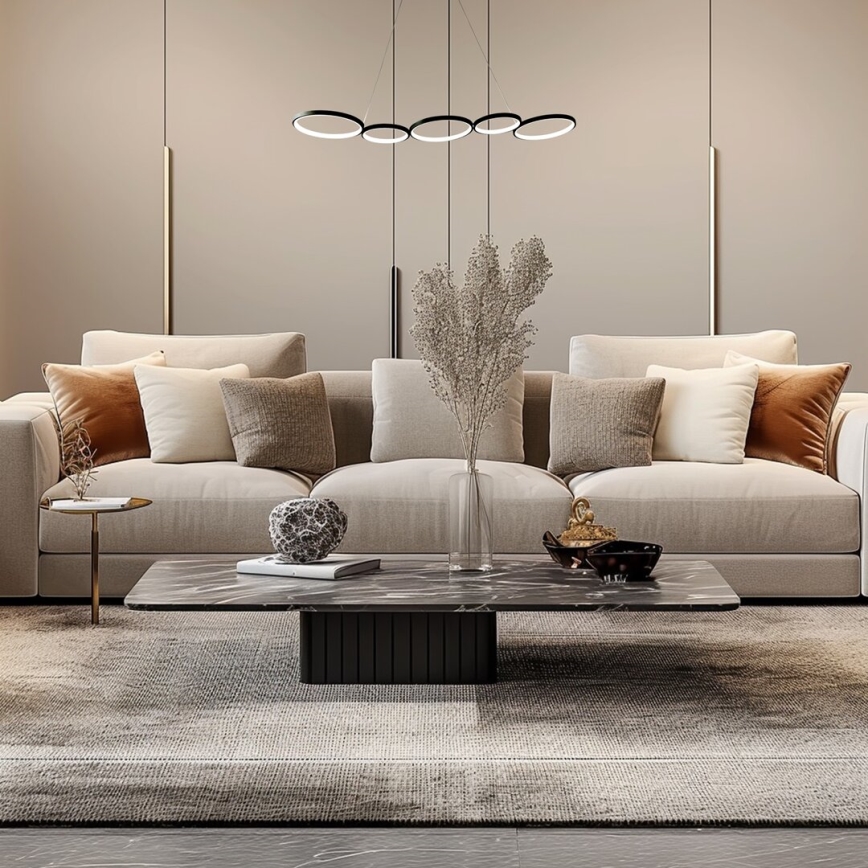 LED Lustra ar auklu OLYMPIA 5xLED/10W/230V melna