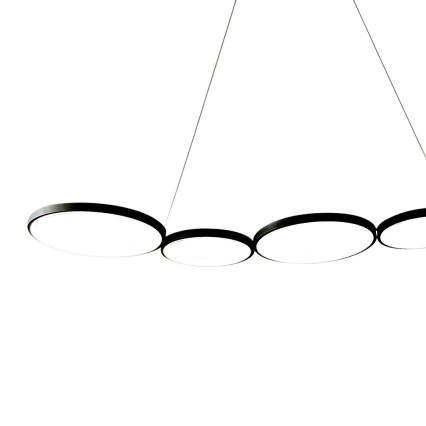 LED Lustra ar auklu OLYMPIA 5xLED/10W/230V melna