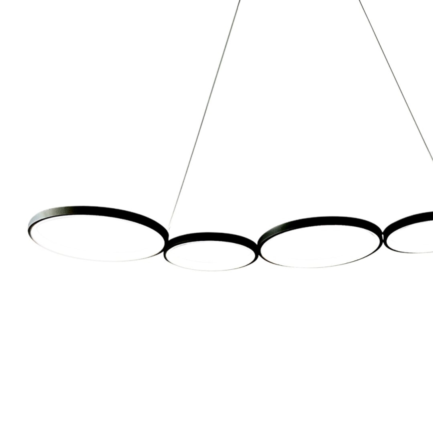 LED Lustra ar auklu OLYMPIA 5xLED/10W/230V melna