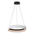 LED Lustra ar auklu ORBITA LED/52W/230V balta/melna