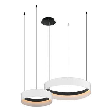 LED Lustra ar auklu ORBITA LED/72W/230V balta/melna