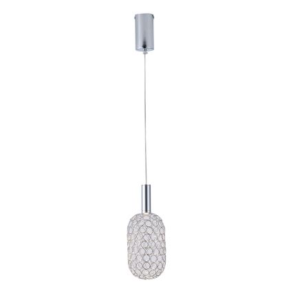 LED Lustra ar auklu PERFORATO LED/6,3W/230V 3000K spīdīgi hromēts d. 13 cm