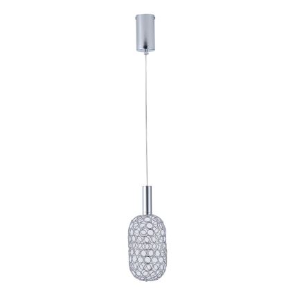 LED Lustra ar auklu PERFORATO LED/6,3W/230V 3000K spīdīgi hromēts d. 13 cm