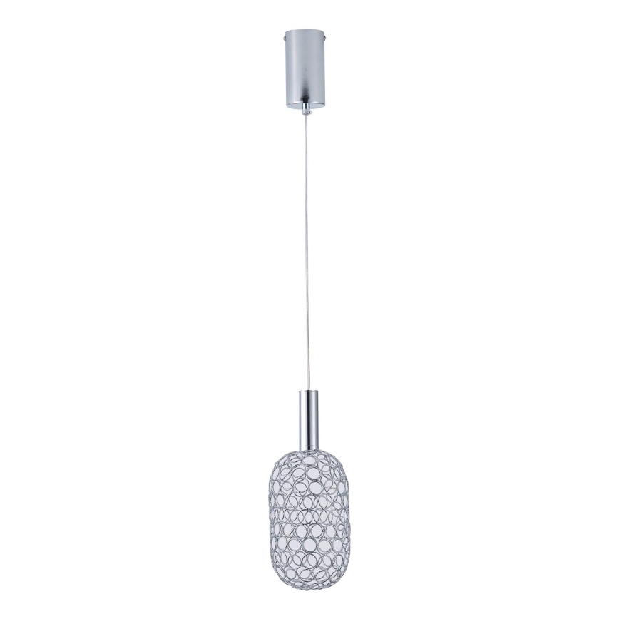 LED Lustra ar auklu PERFORATO LED/6,3W/230V 3000K spīdīgi hromēts d. 13 cm