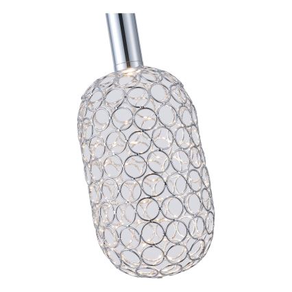 LED Lustra ar auklu PERFORATO LED/6,3W/230V 3000K spīdīgi hromēts d. 13 cm