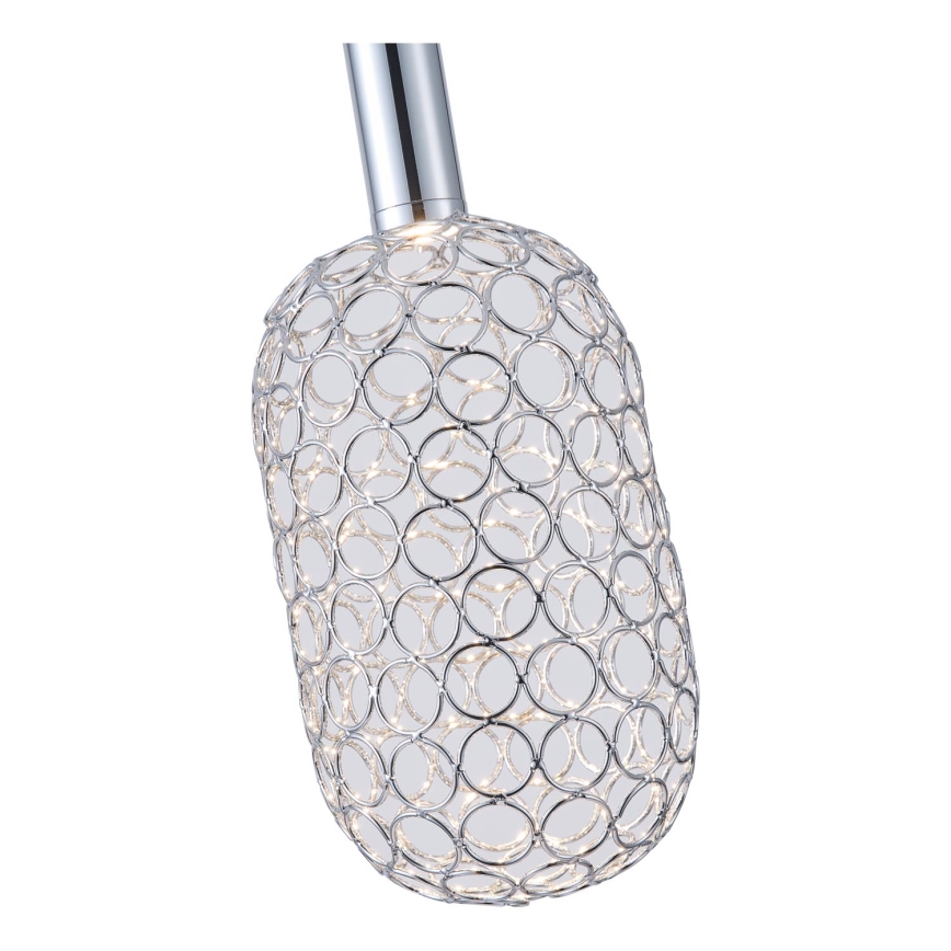 LED Lustra ar auklu PERFORATO LED/6,3W/230V 3000K spīdīgi hromēts d. 13 cm