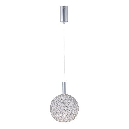 LED Lustra ar auklu PERFORATO LED/6,3W/230V 3000K spīdīgi hromēts d. 20 cm