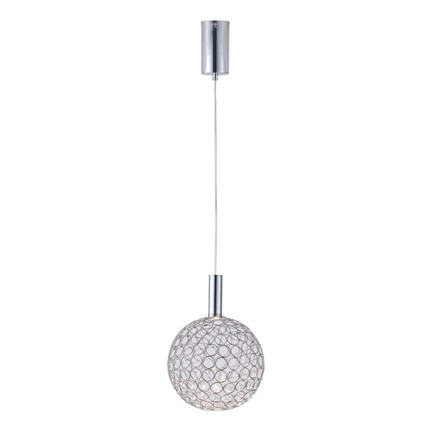 LED Lustra ar auklu PERFORATO LED/6,3W/230V 3000K spīdīgi hromēts d. 20 cm