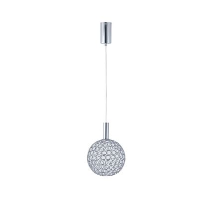 LED Lustra ar auklu PERFORATO LED/6,3W/230V 3000K spīdīgi hromēts d. 20 cm