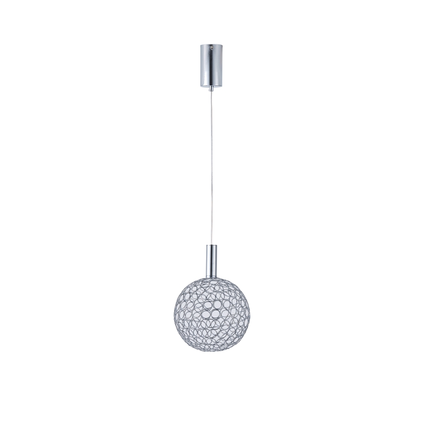 LED Lustra ar auklu PERFORATO LED/6,3W/230V 3000K spīdīgi hromēts d. 20 cm