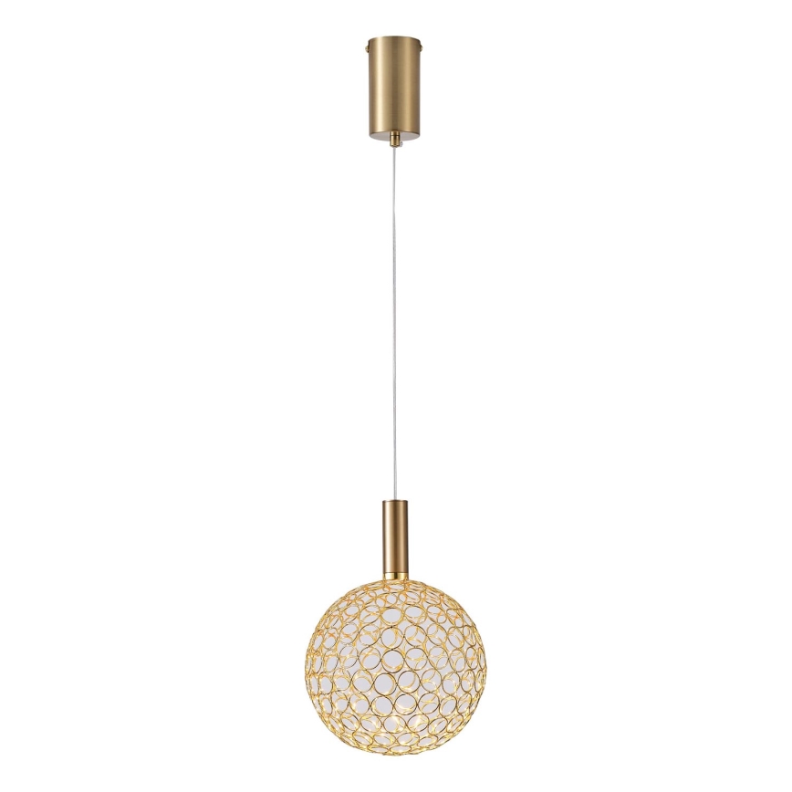 LED Lustra ar auklu PERFORATO LED/6,3W/230V 3000K zelta d. 20 cm