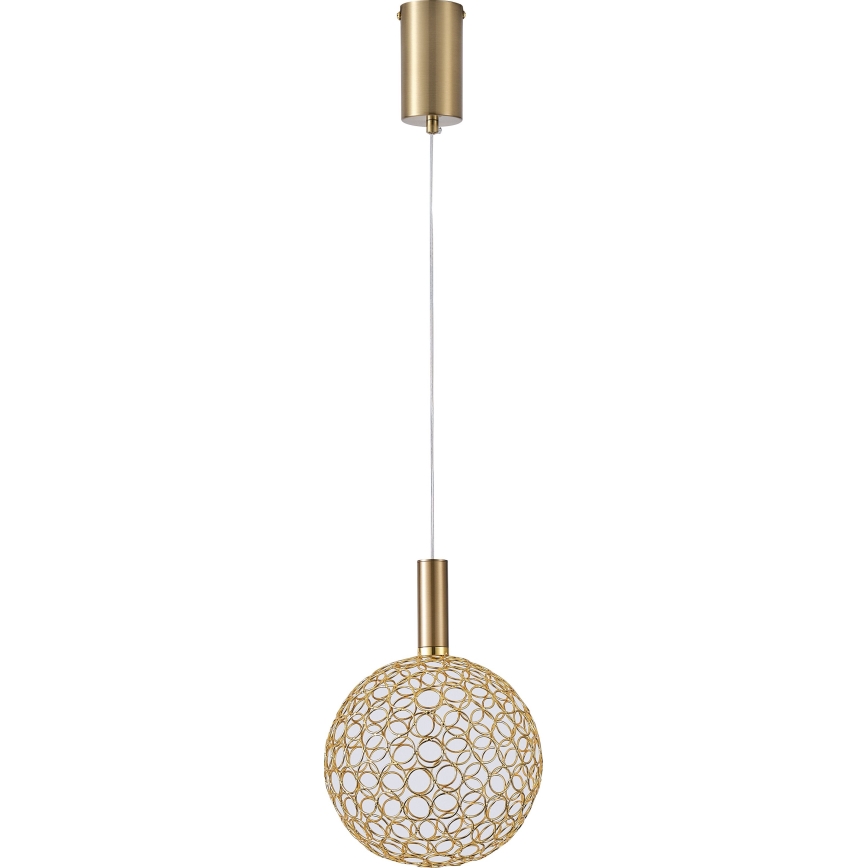 LED Lustra ar auklu PERFORATO LED/6,3W/230V 3000K zelta d. 20 cm