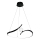 LED Lustra ar auklu PERLA LED/34W/230V melna