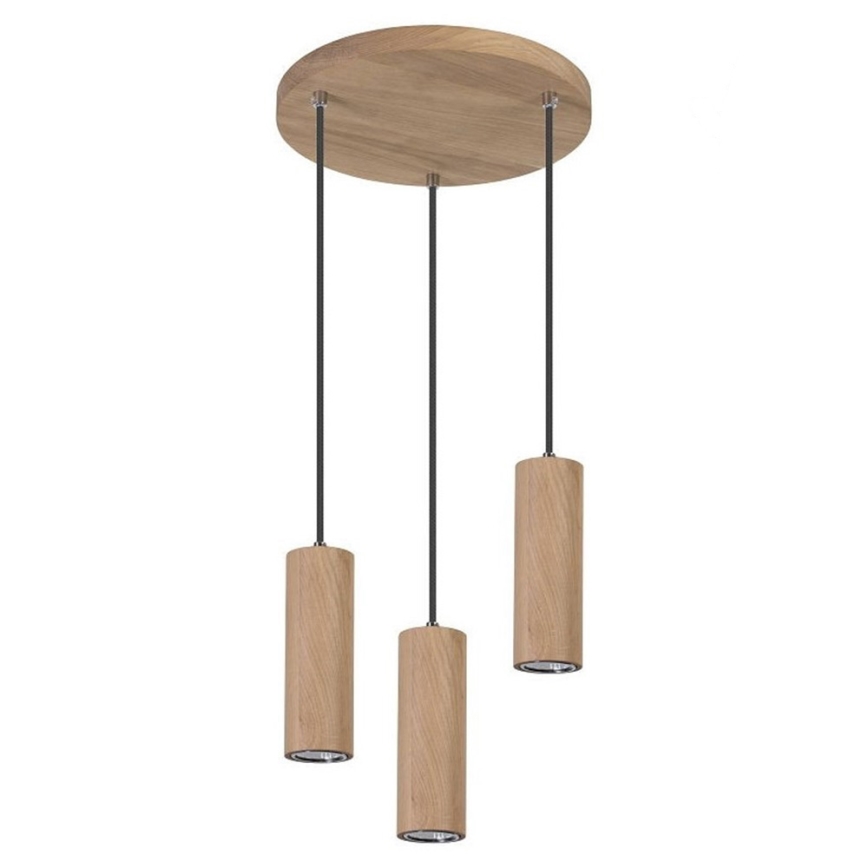 LED Lustra ar auklu PIPE 3xGU10/5W/230V matēts ozols