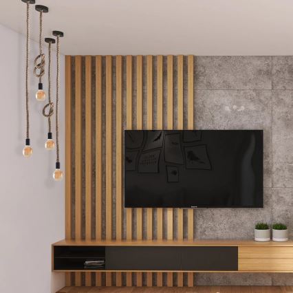 LED Lustra ar auklu ROPE 1xE27/8W/230V