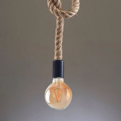 LED Lustra ar auklu ROPE 1xE27/8W/230V