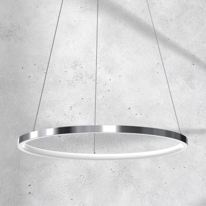 LED Lustra ar auklu ROTONDA LED/27W/230V matēts hroms