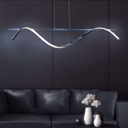 LED Lustra ar auklu RUMBA LED/23W/230V 4000K spīdīgi hromēts