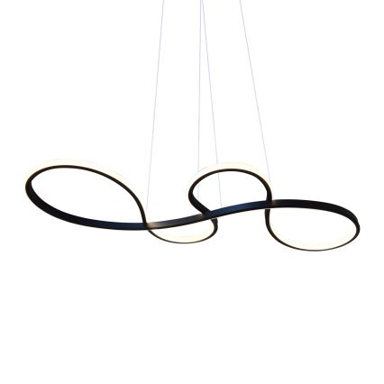 LED Lustra ar auklu SALSA LED/38W/230V 4000K melna