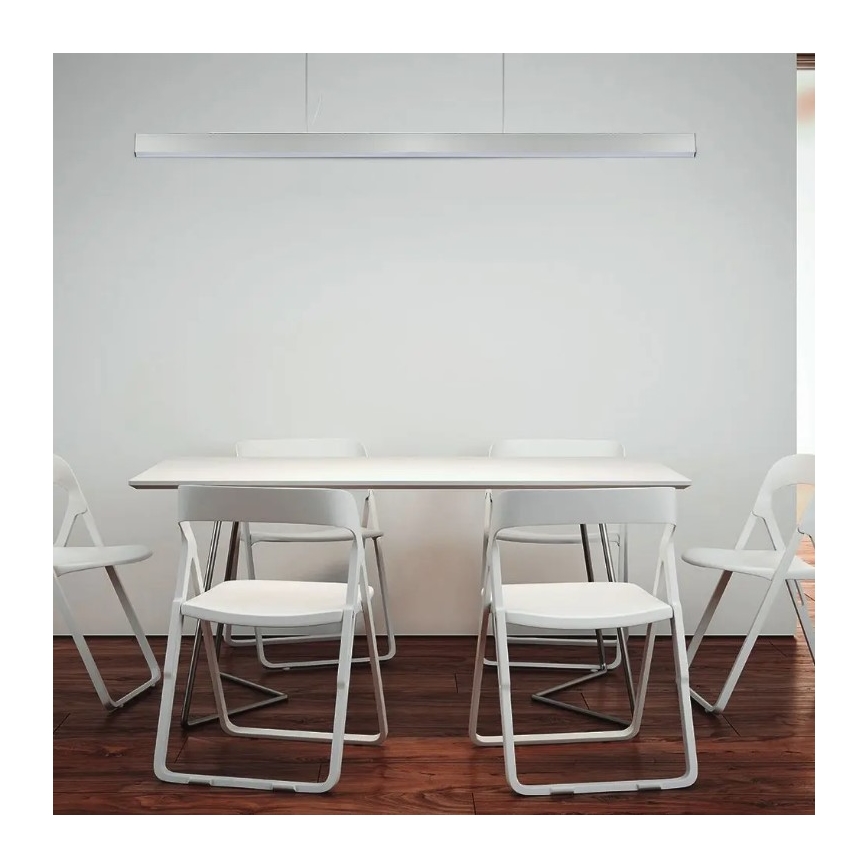 LED Lustra ar auklu SAMSUNG CHIP LED/40W/230V 4000K sudraba