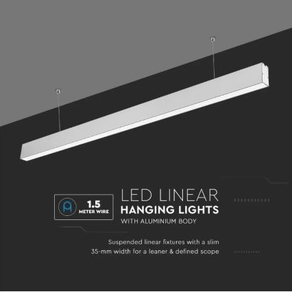 LED Lustra ar auklu SAMSUNG CHIP LED/40W/230V 4000K sudraba