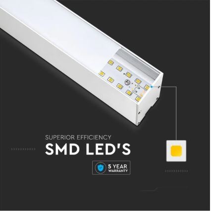 LED Lustra ar auklu SAMSUNG CHIP LED/40W/230V 6400K balta