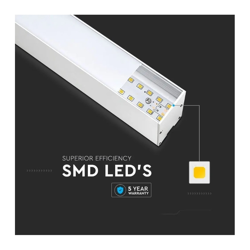 LED Lustra ar auklu SAMSUNG CHIP LED/40W/230V 6400K balta