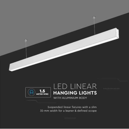 LED Lustra ar auklu SAMSUNG CHIP LED/40W/230V 6400K balta