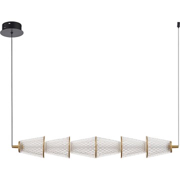 LED Lustra ar auklu SANSA LED/11W/230V zelta/caurspīdīga