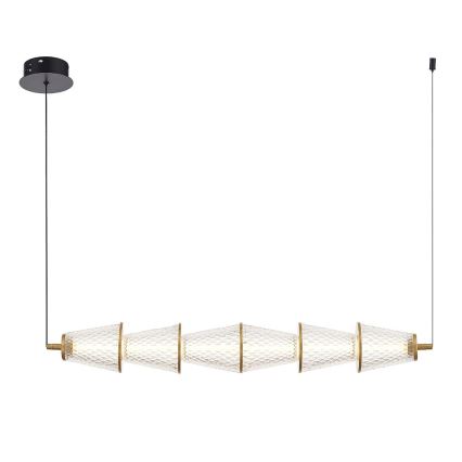 LED Lustra ar auklu SANSA LED/11W/230V zelta/caurspīdīga