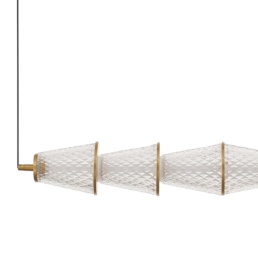 LED Lustra ar auklu SANSA LED/11W/230V zelta/caurspīdīga