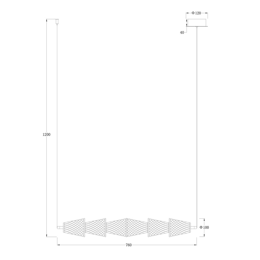 LED Lustra ar auklu SANSA LED/11W/230V zelta/caurspīdīga
