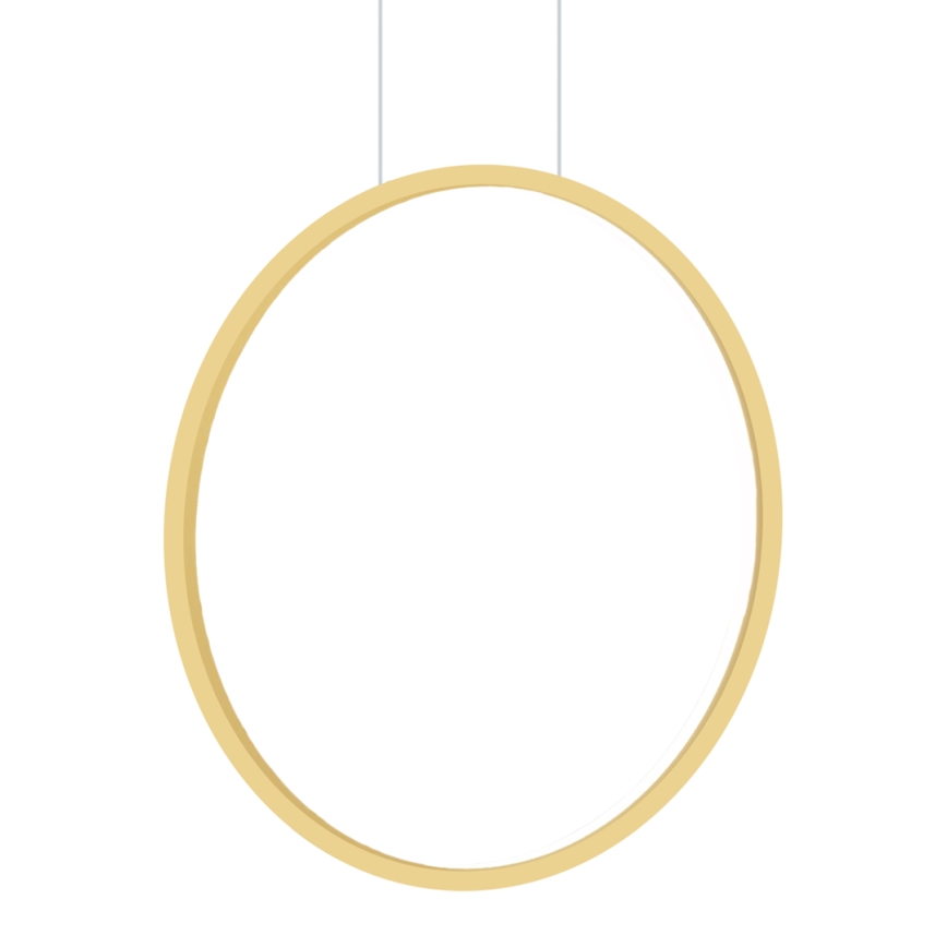 LED Lustra ar auklu SATURNO LED/28W/230V d. 50 cm IP44 zelta