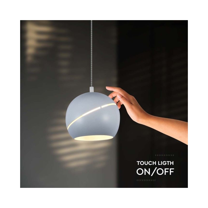 LED Lustra ar auklu skārienvadāma LED/8,5W/230V 3000K balta