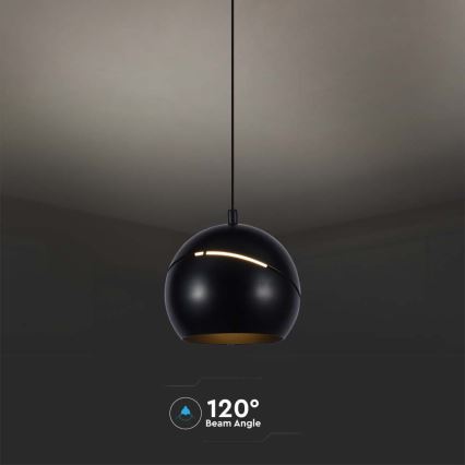 LED Lustra ar auklu skārienvadāma LED/8,5W/230V 3000K melna