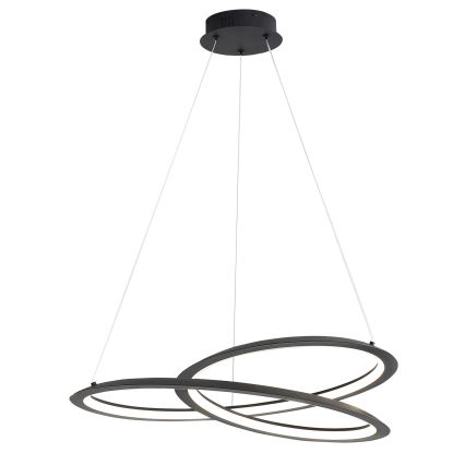 LED Lustra ar auklu TANGO LED/44W/230V 4000K d. 60 cm melna