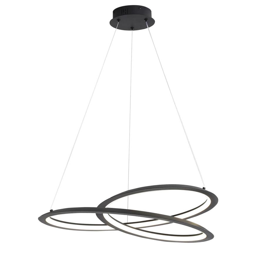LED Lustra ar auklu TANGO LED/44W/230V 4000K d. 60 cm melna