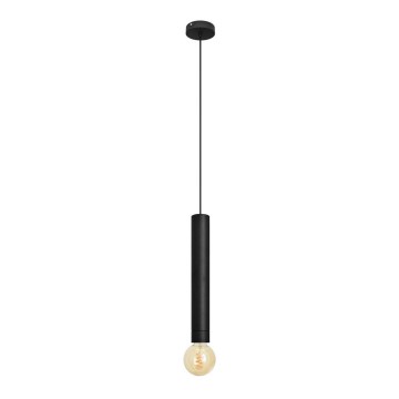 LED Lustra ar auklu TUBA 1xGU10/20W/230V melna