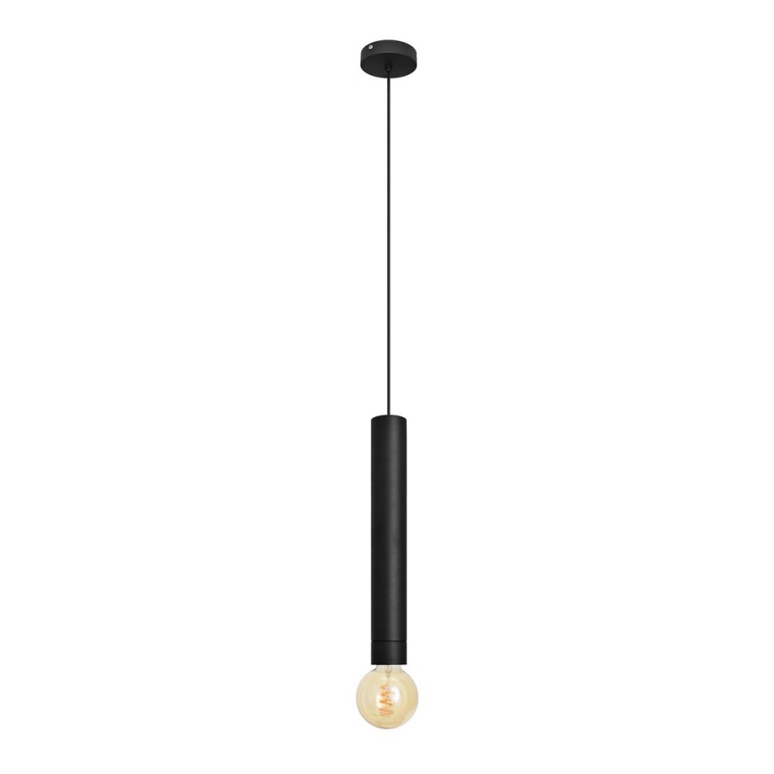 LED Lustra ar auklu TUBA 1xGU10/20W/230V melna