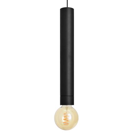LED Lustra ar auklu TUBA 1xGU10/20W/230V melna