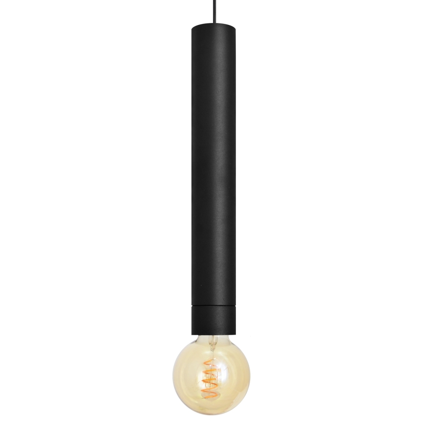 LED Lustra ar auklu TUBA 1xGU10/20W/230V melna