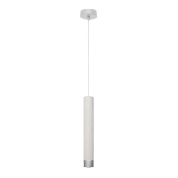 LED Lustra ar auklu TUBA 1xGU10/4,8W/230V balta/spīdīgs hroms