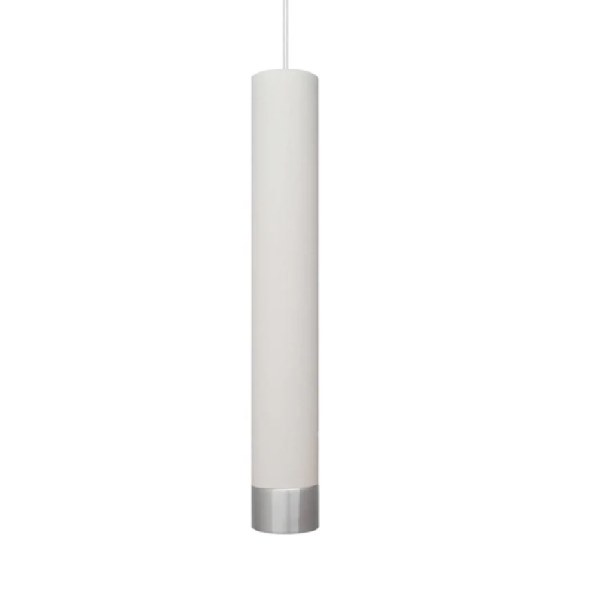 LED Lustra ar auklu TUBA 1xGU10/4,8W/230V balta/spīdīgs hroms
