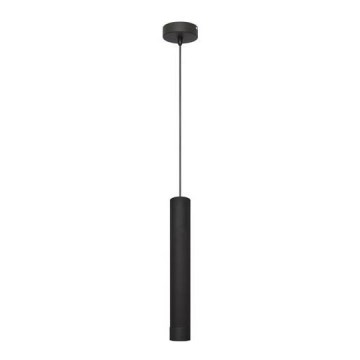 LED Lustra ar auklu TUBA 1xGU10/4,8W/230V melna