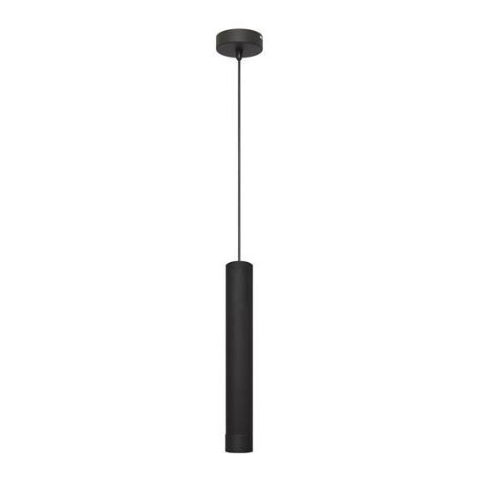 LED Lustra ar auklu TUBA 1xGU10/4,8W/230V melna