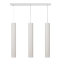 LED Lustra ar auklu TUBA 3xGU10/4,8W/230V balta
