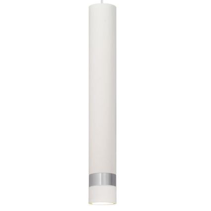 LED Lustra ar auklu TUBA 3xGU10/4,8W/230V balta/spīdīgs hroms